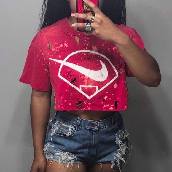 Nike Tops - Vintage Nike Custom Distressed Bleach Splatter Top